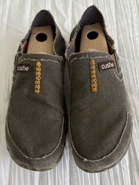 Men's Cushe Brown Canvas Slip On Shoes Slippers Size 10 Casual Beach